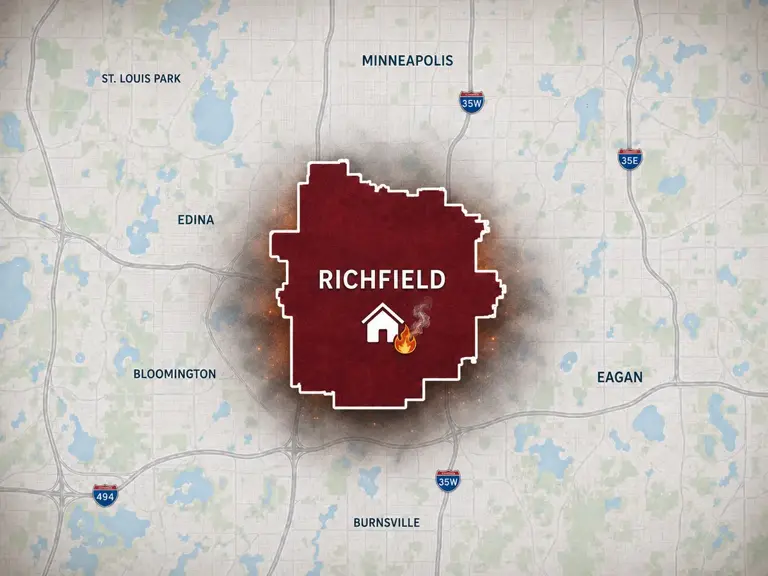 Map of Ungerman's fire and smoke damage restoration service area in Richfield, MN