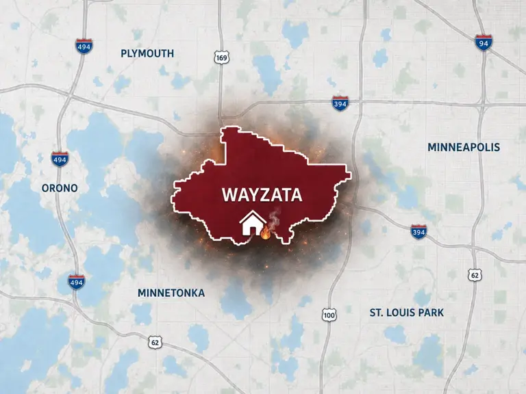 Map of Ungerman's fire and smoke damage restoration service area in Wayzata, MN