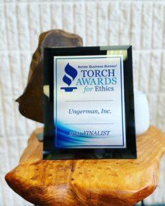 UNGERMAN Receives 2021 BBB Torch Award for Ethics