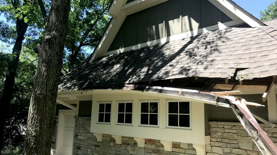 House with Storm Damage