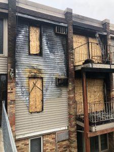 Picture of commercial fire damage.
