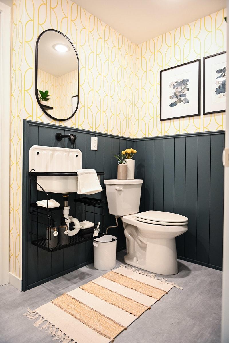 Sewer Backup Restoration in a Basement Bathroom & Laundry