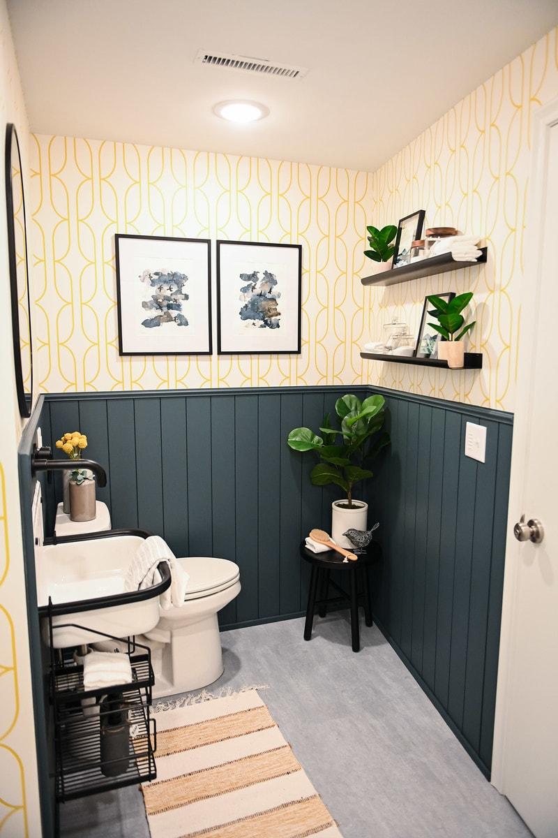 Sewer Backup Restoration in a Basement Bathroom & Laundry